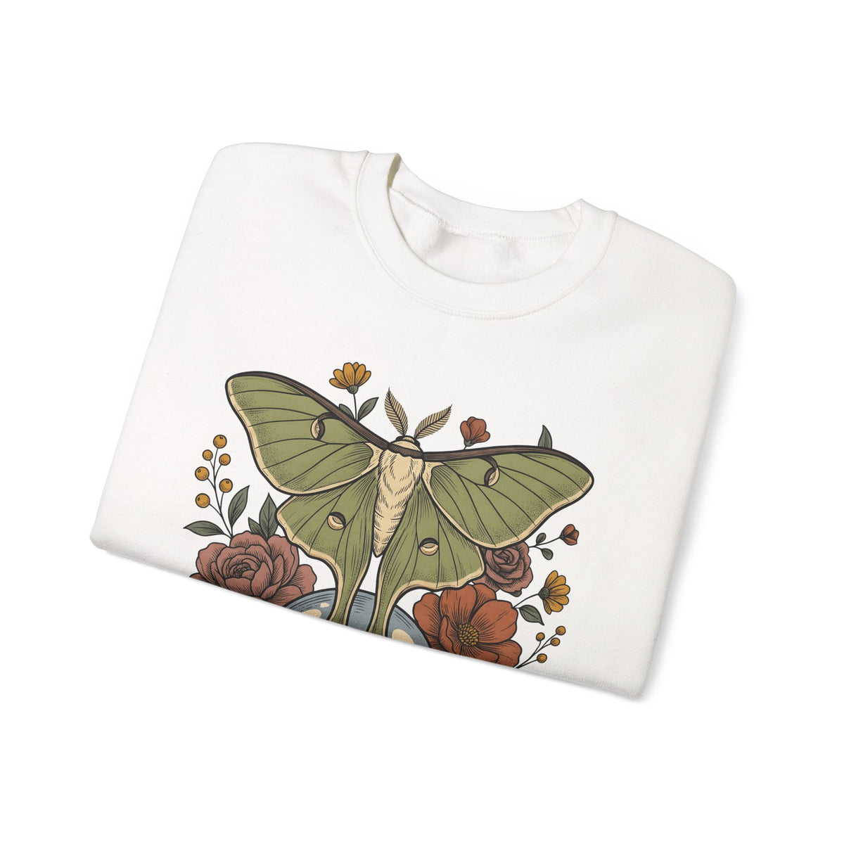 Luna Butterfly Sweatshirt Halloween Occult Gift Women Leaf Sweatshirt Butterfly Sweatshirt Horror Fan Spirit Sweatshirt Mystic Graphic Classic Magic Orb Sweatshirt