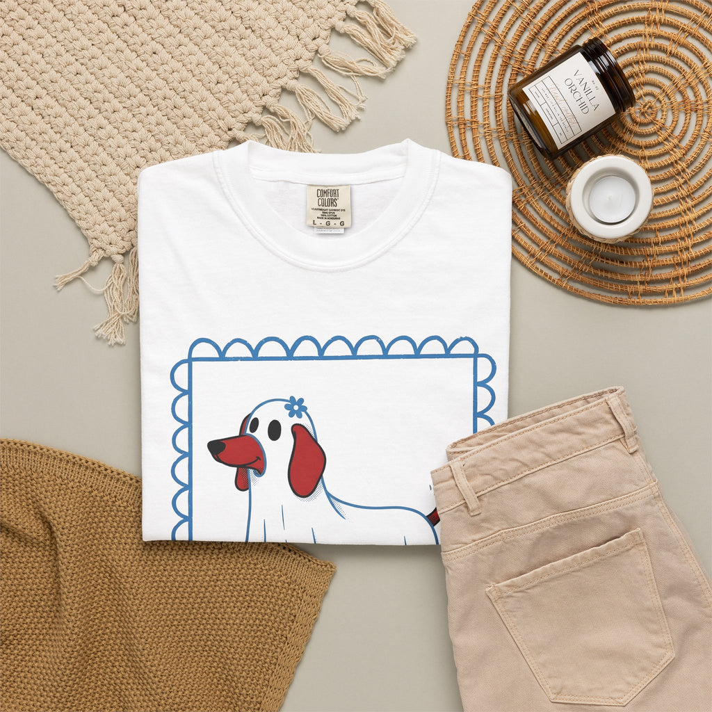 Dachshund Ghost Halloween Dog Gift Cartoon Wiener T-Shirt