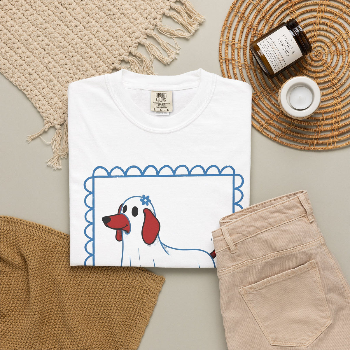 Dachshund Ghost Halloween Dog Gift Cartoon Wiener T-Shirt