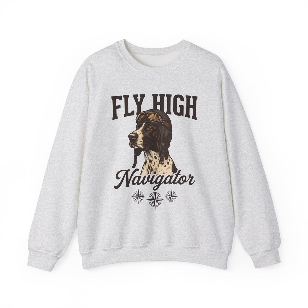 Flying Dog Sweatshirt Dog Travel Gift Women Retro Sweatshirt Canine Sweatshirt Dog Fan Vintage Sweatshirt Adventure Graphic Heritage Navigation Sweatshirt