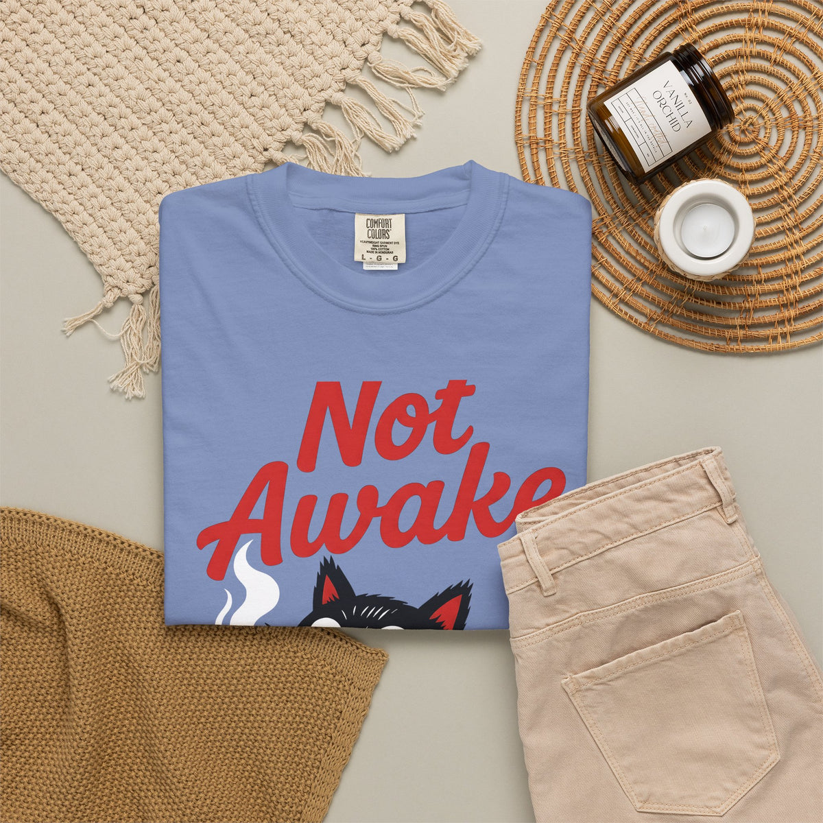 Black Cat Coffee Cat Coffee Gift Cartoon Coffee Cat Fan Comic Caffeine Retro Coffee T-Shirt
