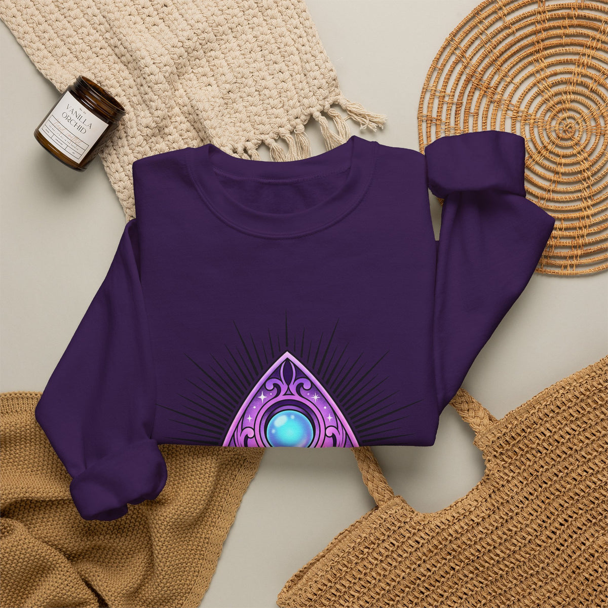 Magic Planchette Sweatshirt Boho Chic Zodiac Gift Women Mystical Sweatshirt Ouija Board Sweatshirt Bohemian Fan Spiritual Sweatshirt Astrology Graphic Trippy