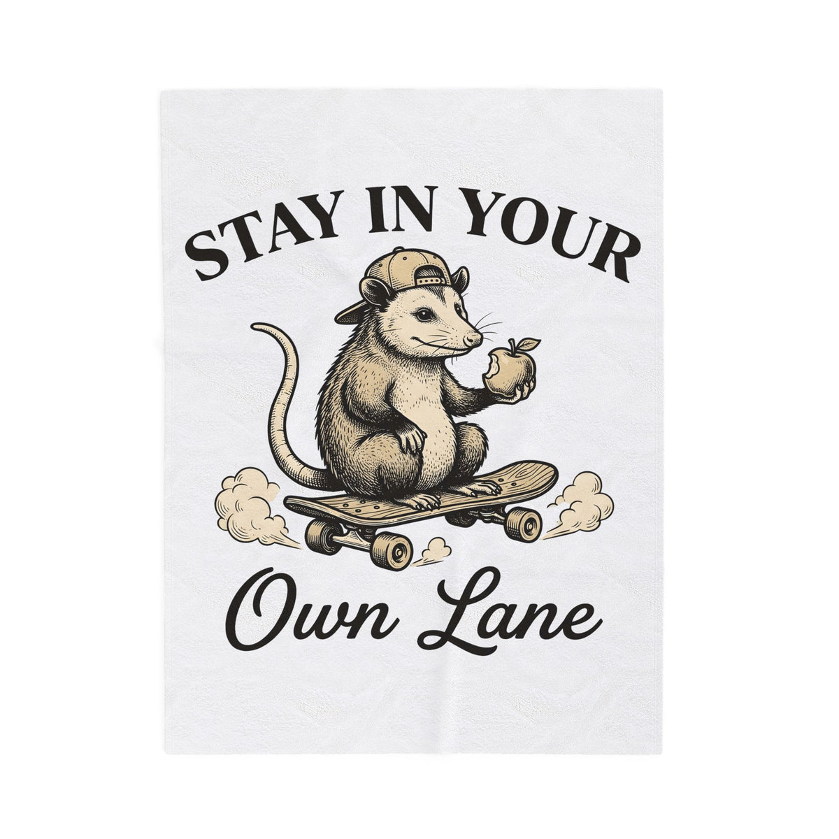 Opossum Skateboard Cute Wildlife Gift Sketch Possum Adorable Fan Drawing Retro Snapback Hat Blanket