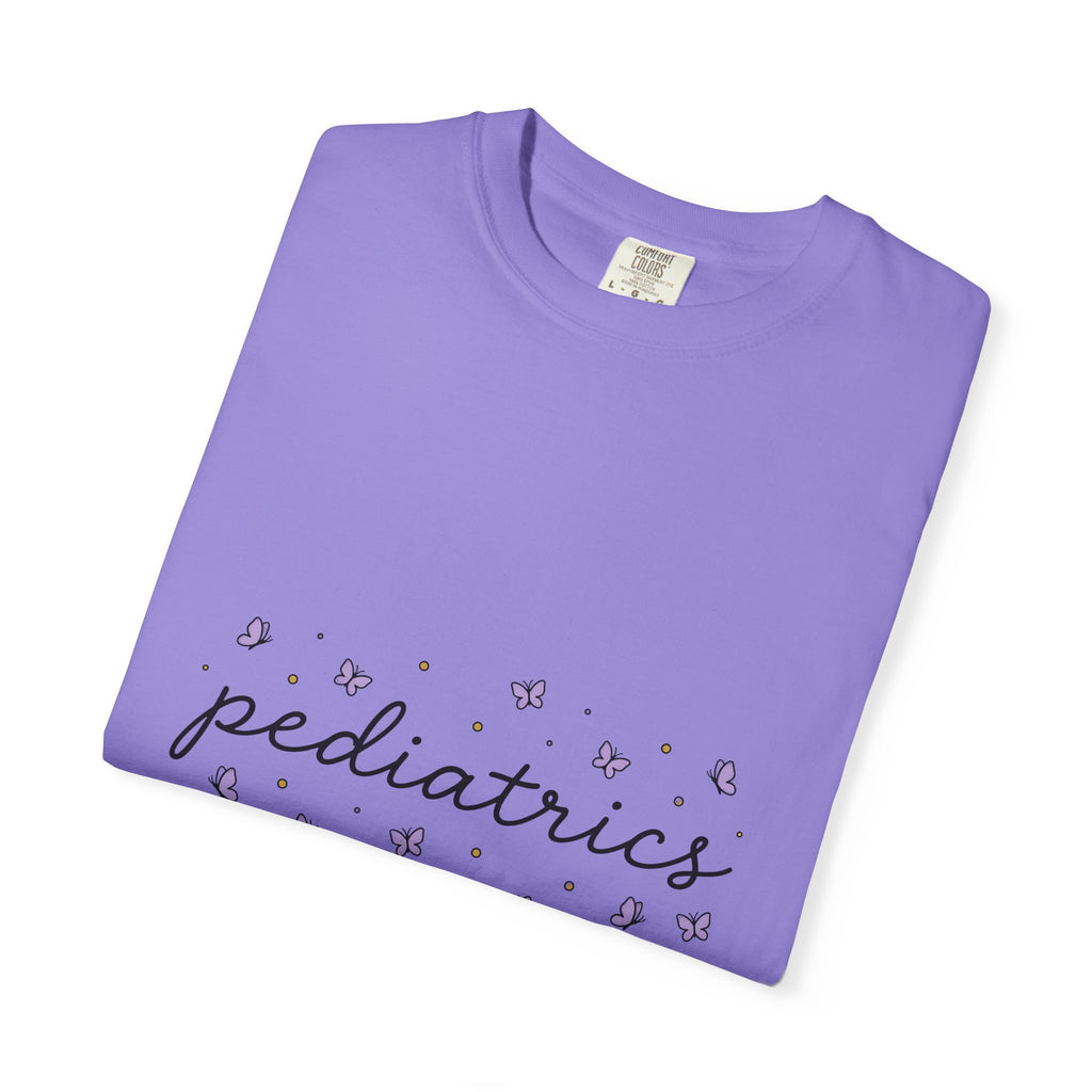 Butterfly Print T-Shirt Pediatrics Clinic Gift Women Hand Drawn T-Shirt Butterfly T-Shirt Pediatrician Enthusiast Illustrated Design Hospital