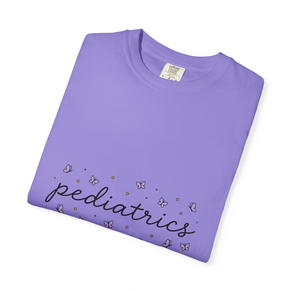 Butterfly Print T-Shirt Pediatrics Clinic Gift Women Hand Drawn T-Shirt Butterfly T-Shirt Pediatrician Enthusiast Illustrated Design Hospital