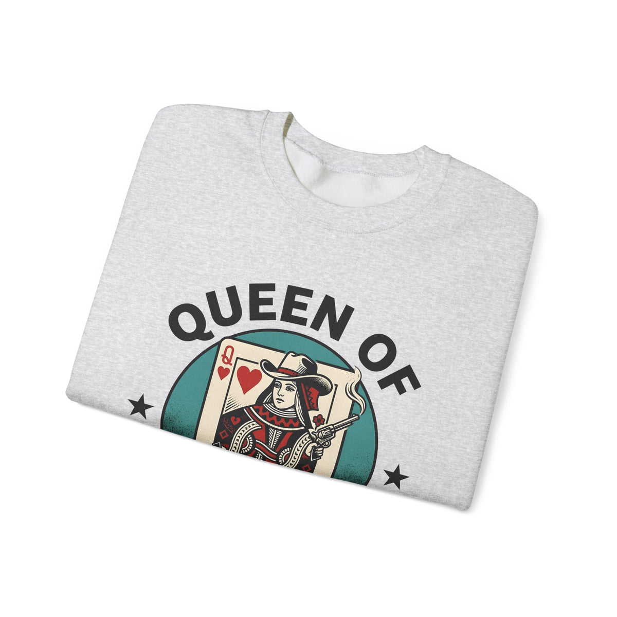 Poker Cowgirl Sweatshirt Cowgirl Rodeo Gift Women Vintage Sweatshirt Gambler Sweatshirt Cowgirl Fan Distressed Graphic Sweatshirt Retro Pistol Sweatshirt