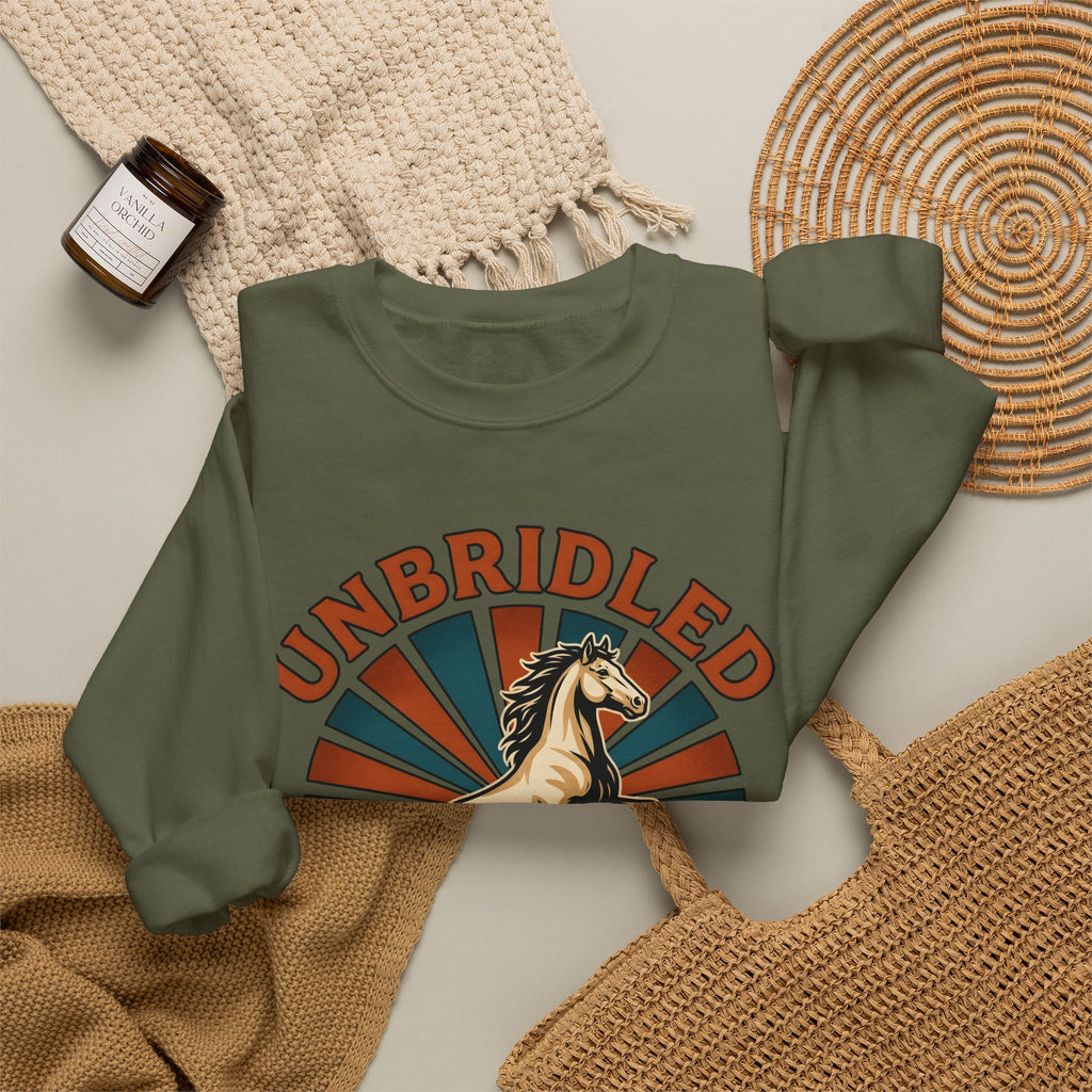 Bucking Horse Sweatshirt Cowgirl Cowboy Gift Women Rustic Sweatshirt Bronco Sweatshirt Rodeo Fan Western Sweatshirt Cowboy Graphic Classic Sun Rays Sweatshirt