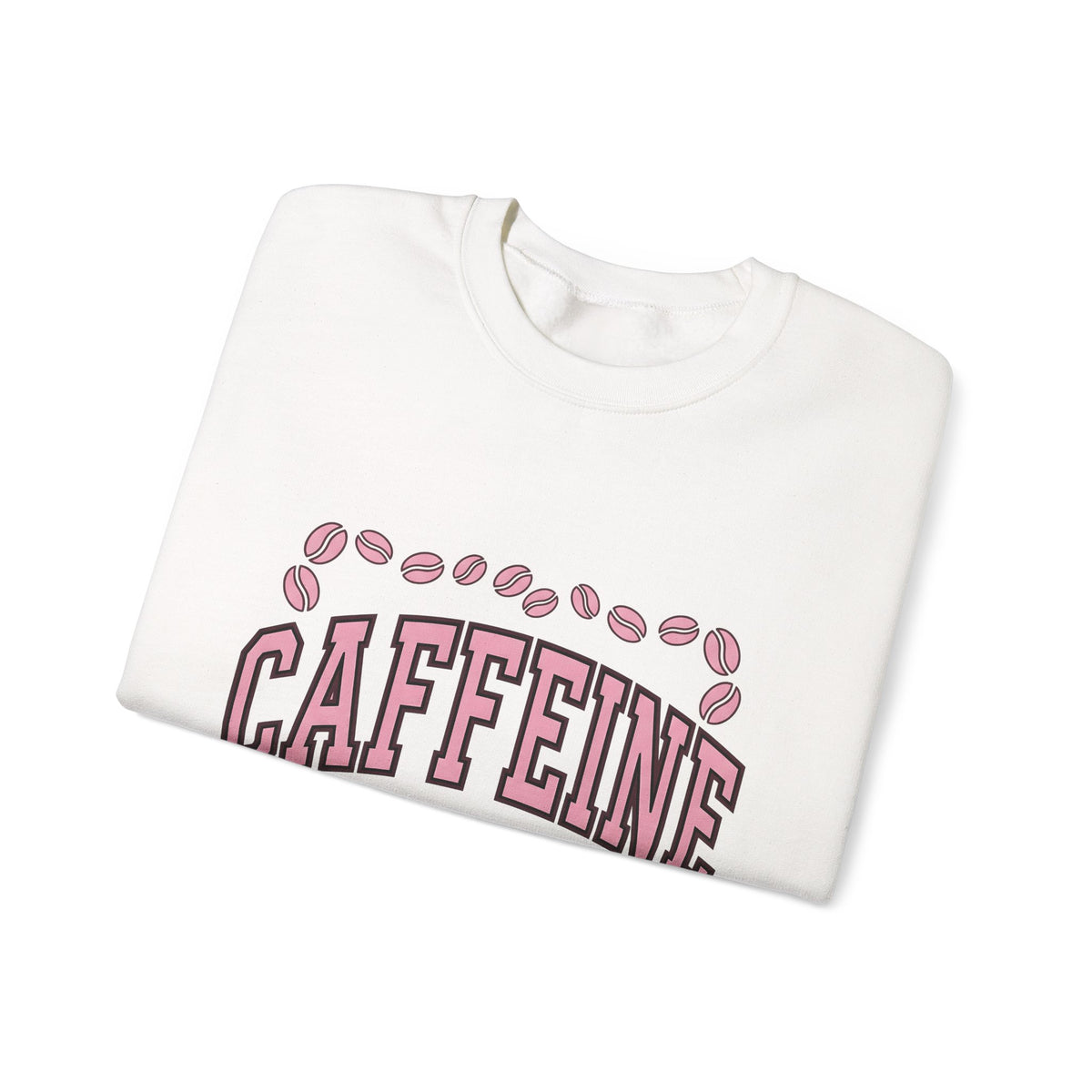 Coffee Beans Sweatshirt Coffee Humor Gift Women Bold Sweatshirt Coffee Sweatshirt Caffeine Fan Coffee Art Sweatshirt Funny Graphic Retro Pink Accent Sweatshirt