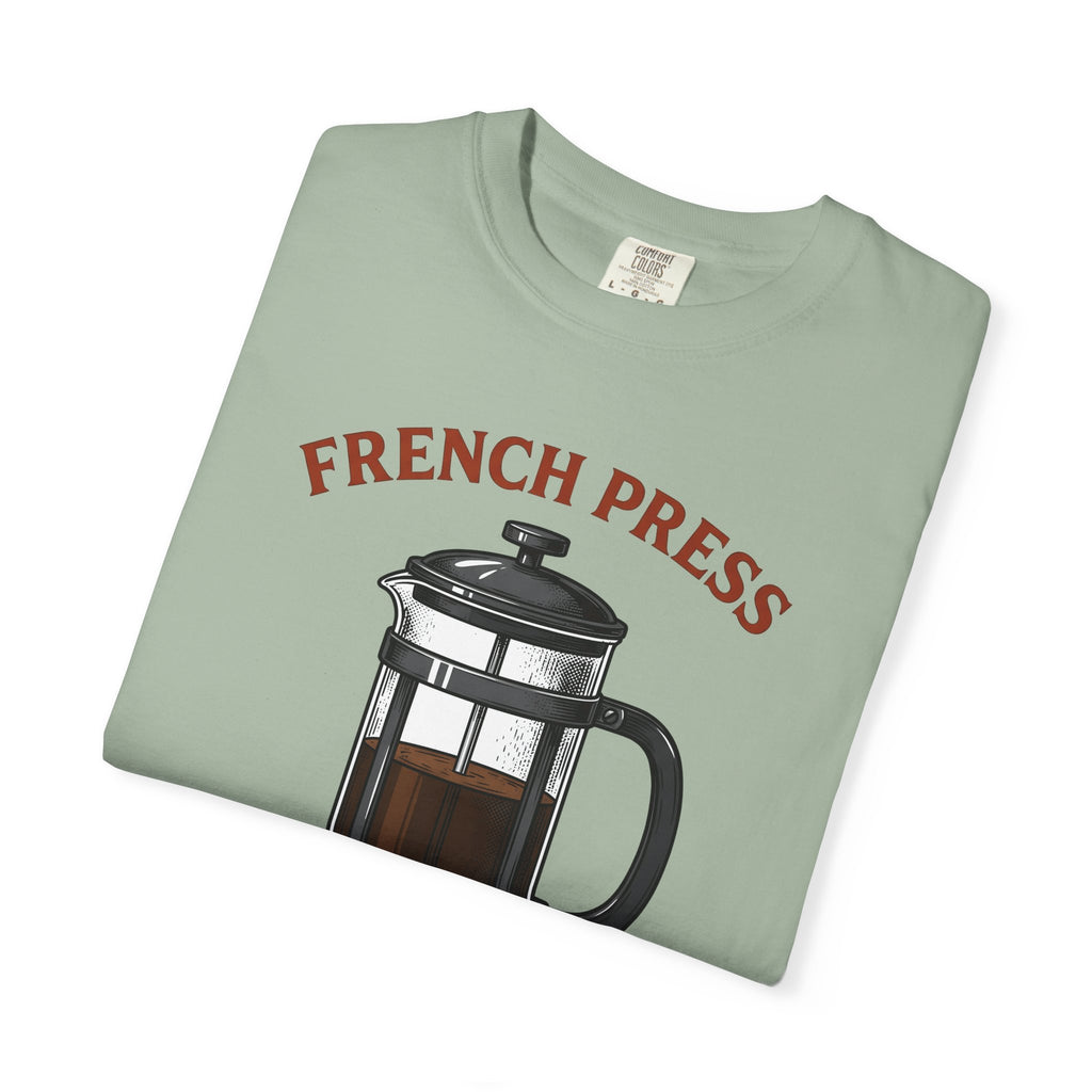French Press T-Shirt Coffee Cafe Gift Women Sketch T-Shirt Cafetiere T-Shirt Coffee Fan Coffee Art T-Shirt Coffee Shop Graphic Cartoon Coffee T-Shirt