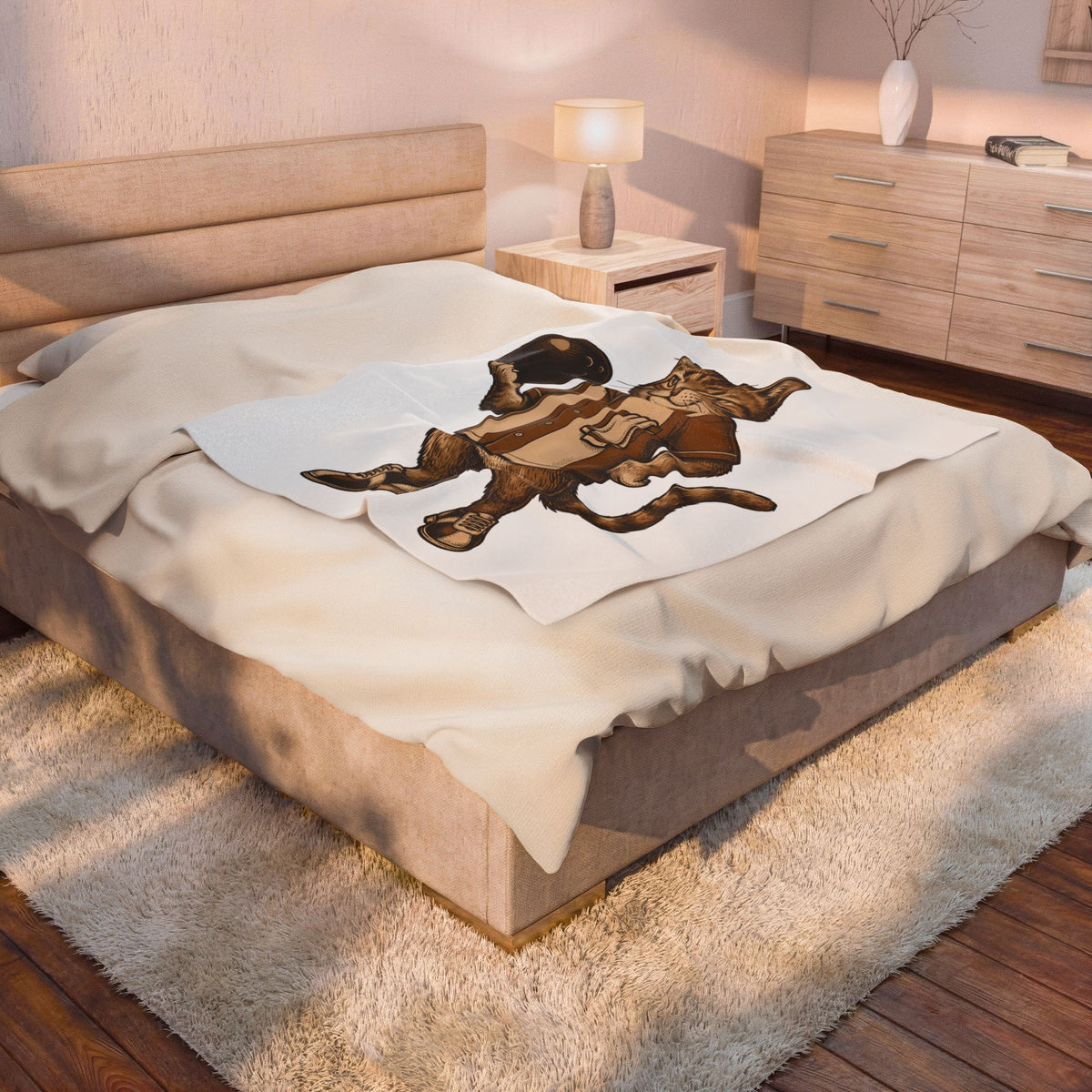 Bowling Kitten Blanket Sports Pet Gift Women Retro Blanket Kitten Blanket Athlete Fan Vintage Blanket Animal Graphic Sketch Bowling Sphere Blanket