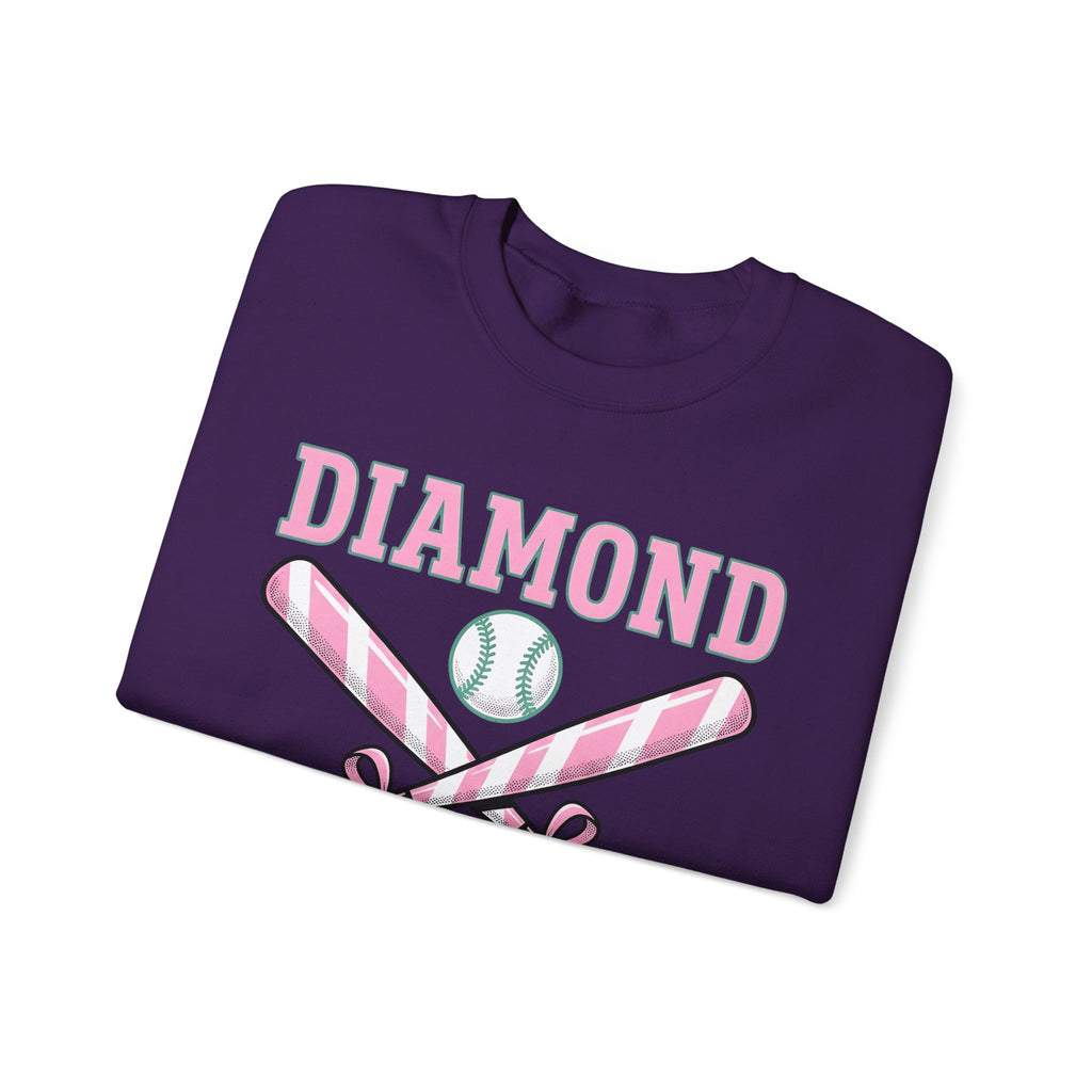 Crossed Baseball Bats Sweatshirt Softball Group Gift Women Vector Sweatshirt Baseball Bat Sweatshirt Softball Fan Digital Graphic Sweatshirt Vintage Ribbon