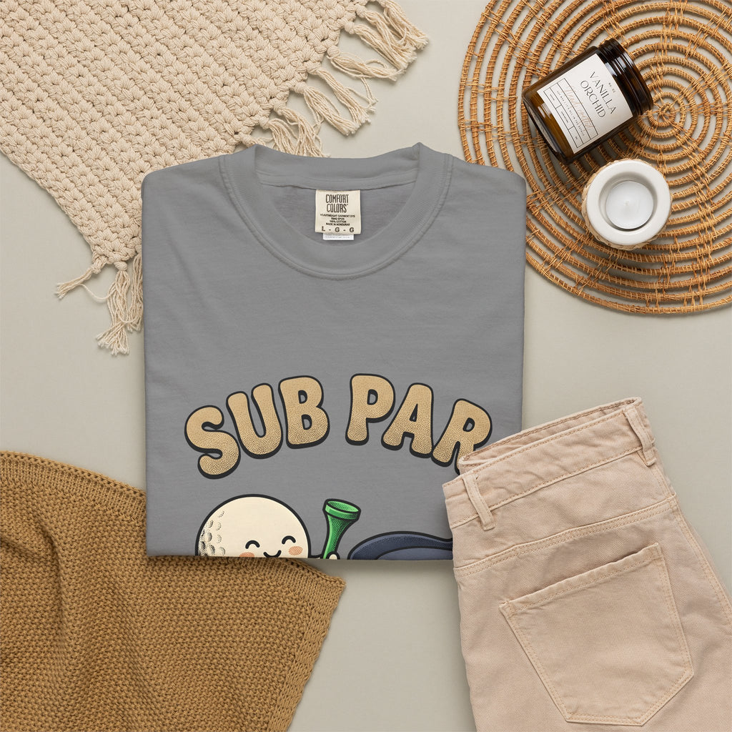 Golf Ball Club T-Shirt Golf Humor Gift Women Cartoon T-Shirt Golf Club T-Shirt Golfer Fan Comic T-Shirt Funny Graphic Retro Grass T-Shirt