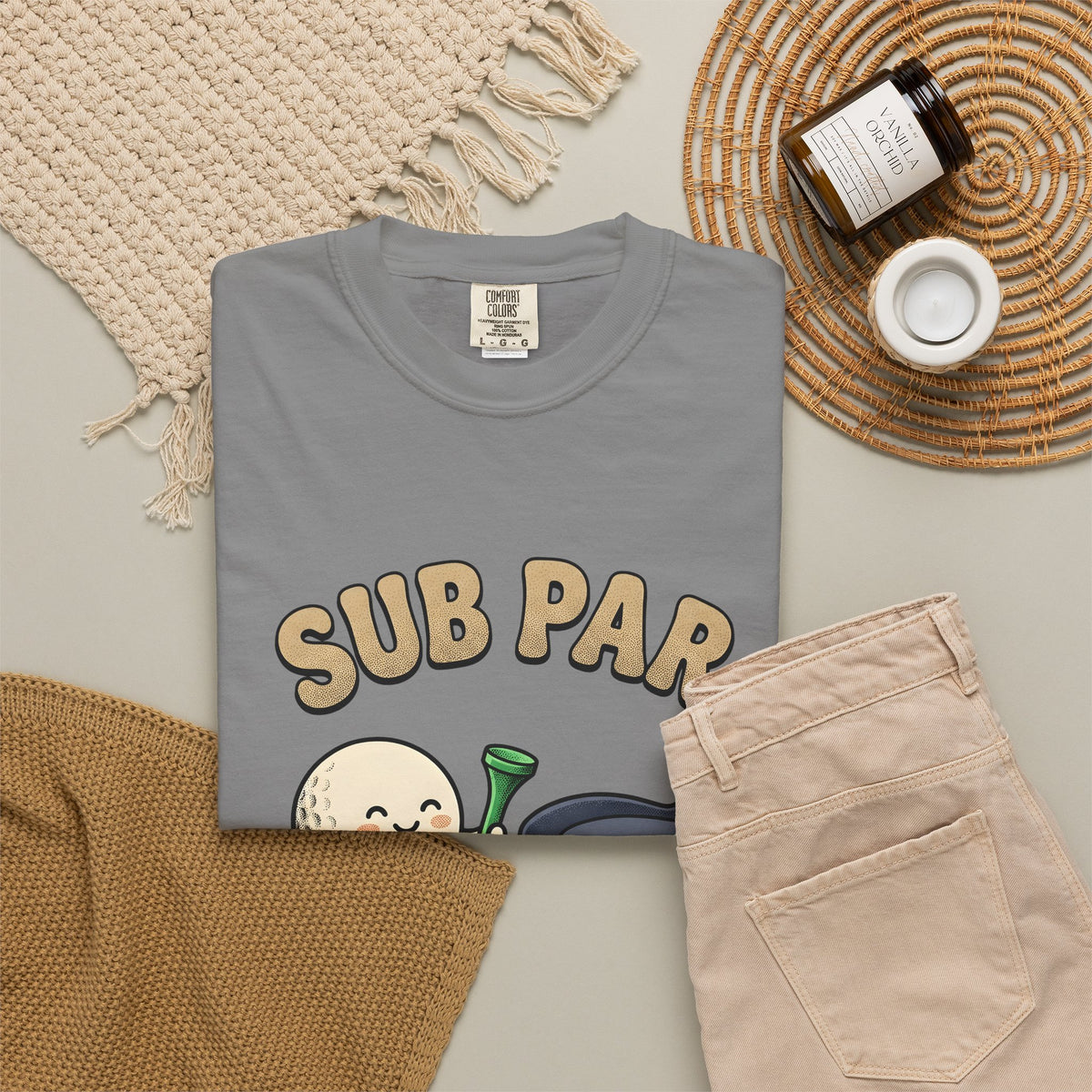 Golf Ball Club T-Shirt Golf Humor Gift Women Cartoon T-Shirt Golf Club T-Shirt Golfer Fan Comic T-Shirt Funny Graphic Retro Grass T-Shirt