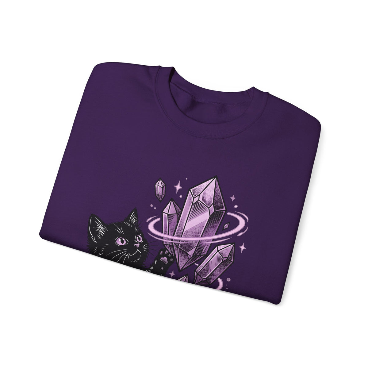 Dark Cat Sweatshirt Cat Occult Gift Women Spiritual Sweatshirt Black Cat Sweatshirt Feline Fan Mystical Graphic Sweatshirt Old School Minerals Sweatshirt