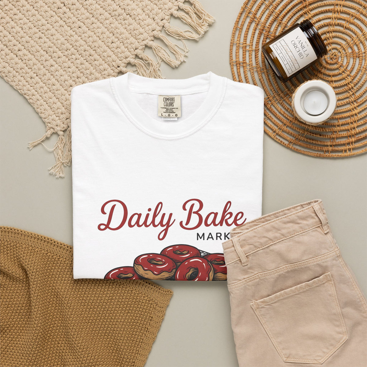 Doughnut Pile Desserts Pastry Gift Retro Donut Sweets Fan Vintage Bakery Sketch Wire Rack T-Shirt
