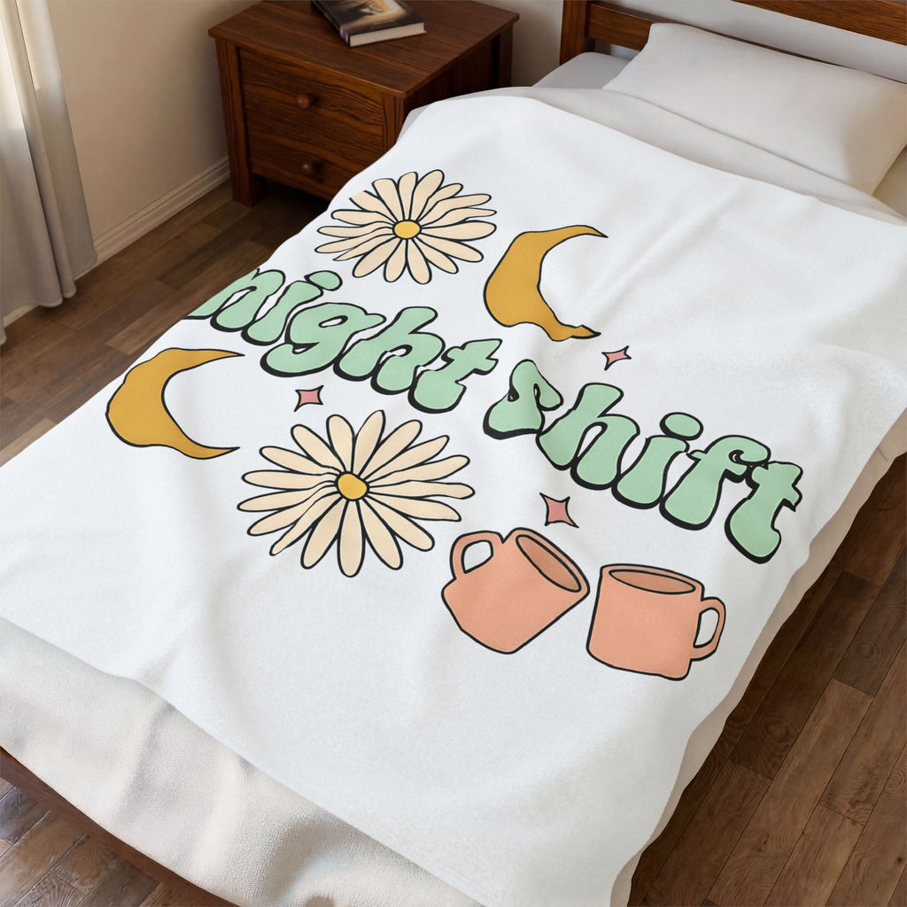 Moon Blossom Graphic Blanket Nurses Drink Gift Women Cartoon Blanket Flower Blanket