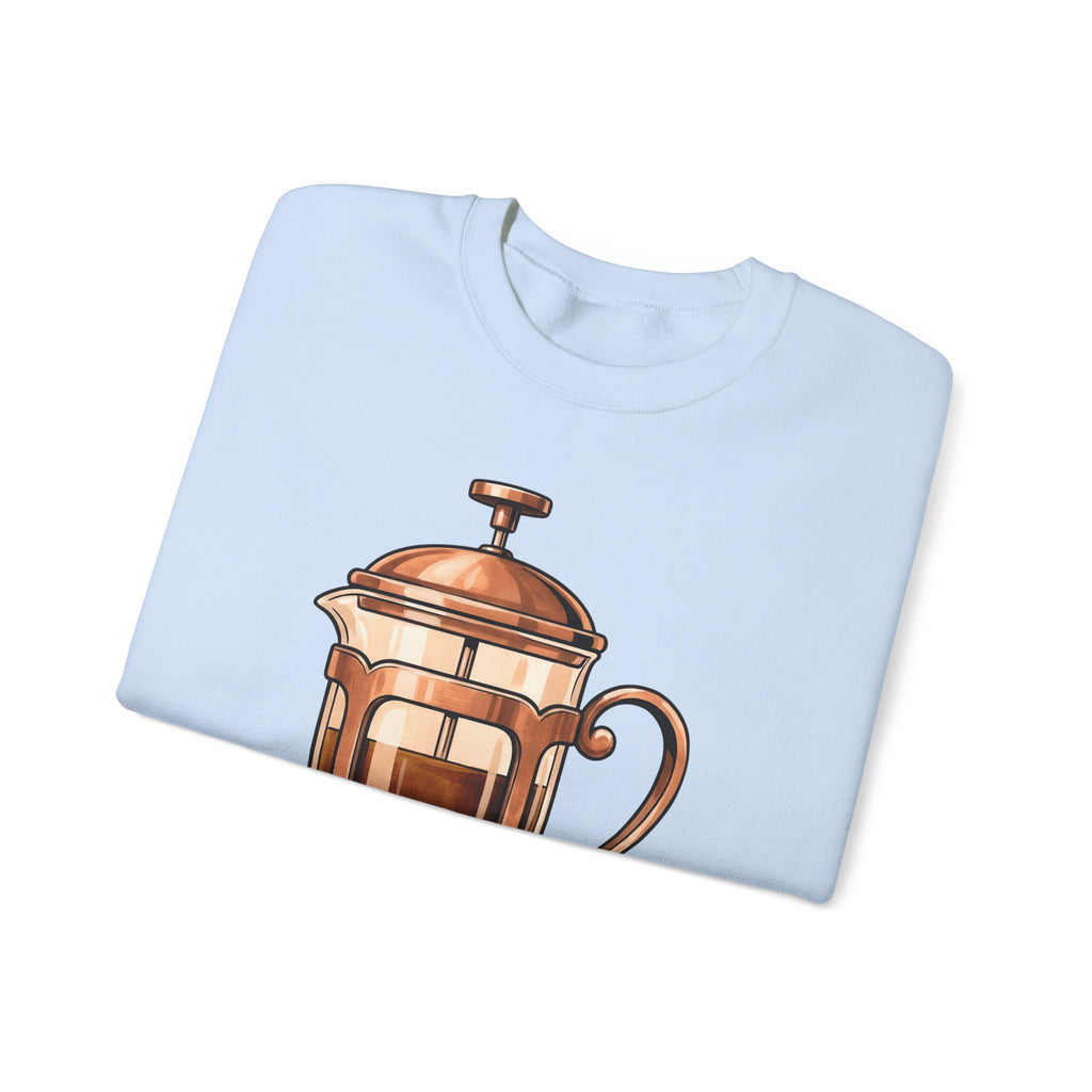 French Press Sweatshirt Coffee Bakeware Gift Women Line Art Sweatshirt Cafetiere Sweatshirt Coffee Fan Baking Graphic Sweatshirt Watercolor Coffee Sweatshirt