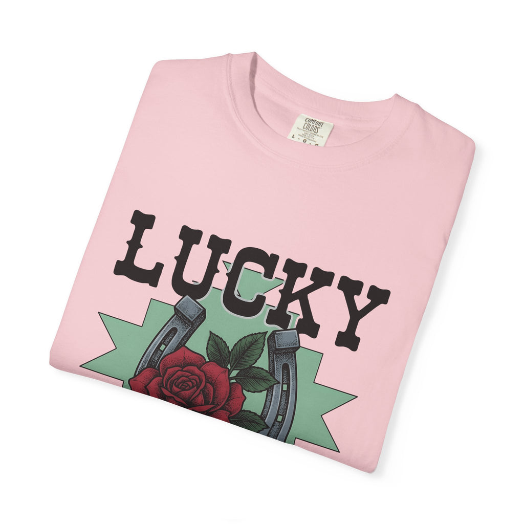 Horseshoe Rose T-Shirt Cowgirl Ranch Gift Women Line Art T-Shirt Rosebud T-Shirt Cowgirl Fan Minimalist T-Shirt Farmhouse Graphic Classic Shape