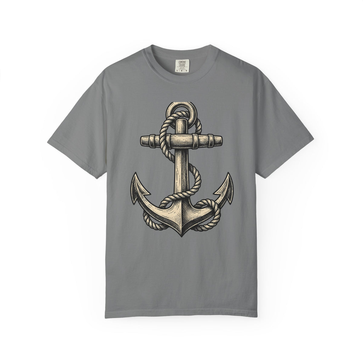Anchor Line Nautical Beach Gift Old School Rope Sailor Fan Mooring Outline Seaside T-Shirt