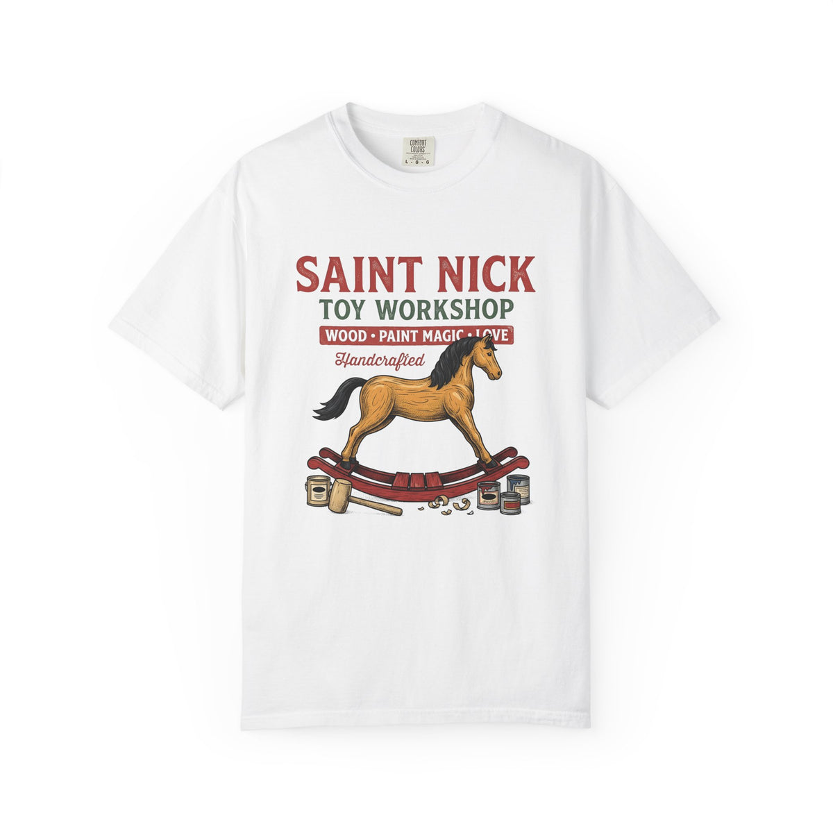 Rocking Horse T-Shirt Christmas Dolls Gift Women Retro T-Shirt Hobby Horse T-Sh