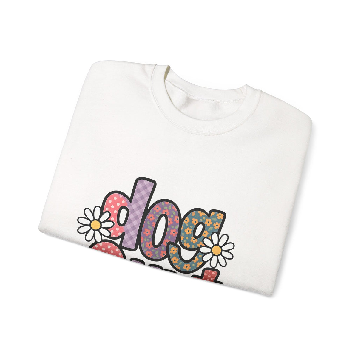 Floral Lettering Print Sweatshirt Dog Niece Gift Women Sketch Sweatshirt Typography Sweatshirt Dog Fan Hand Drawn Sweatshirt Niece Graphic Cartoon Chamomile