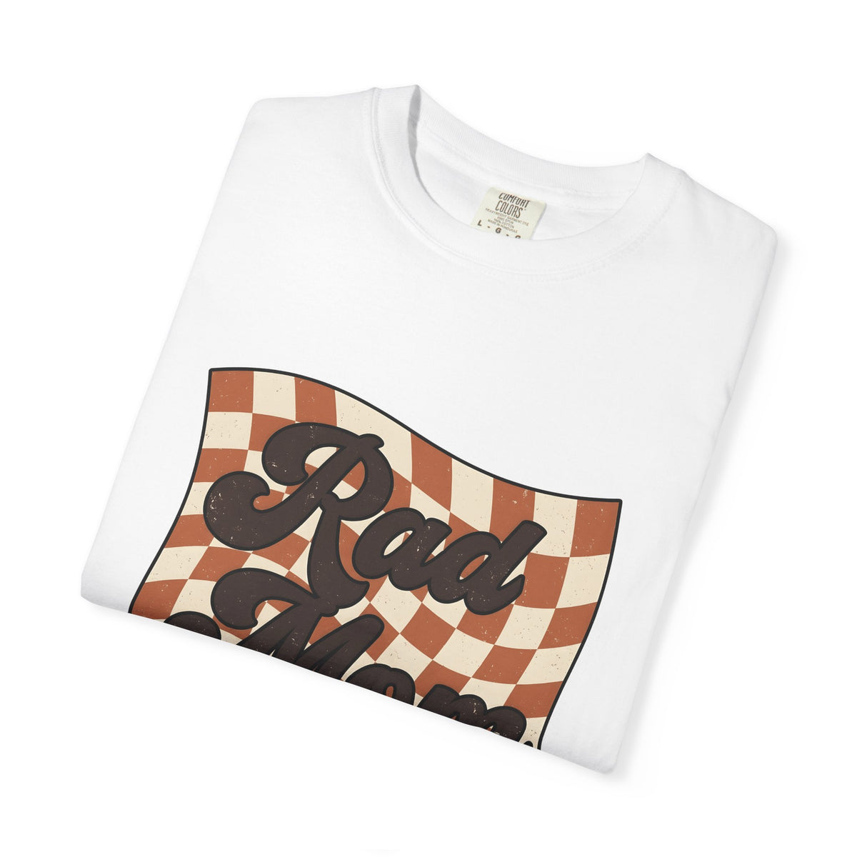 Checkered Flag T-Shirt Moms Family Gift Women Retro T-Shirt Racing Flag T-Shirt Motherhood Fan Vintage T-Shirt T-Shirt Clan Graphic Vintage Wavy