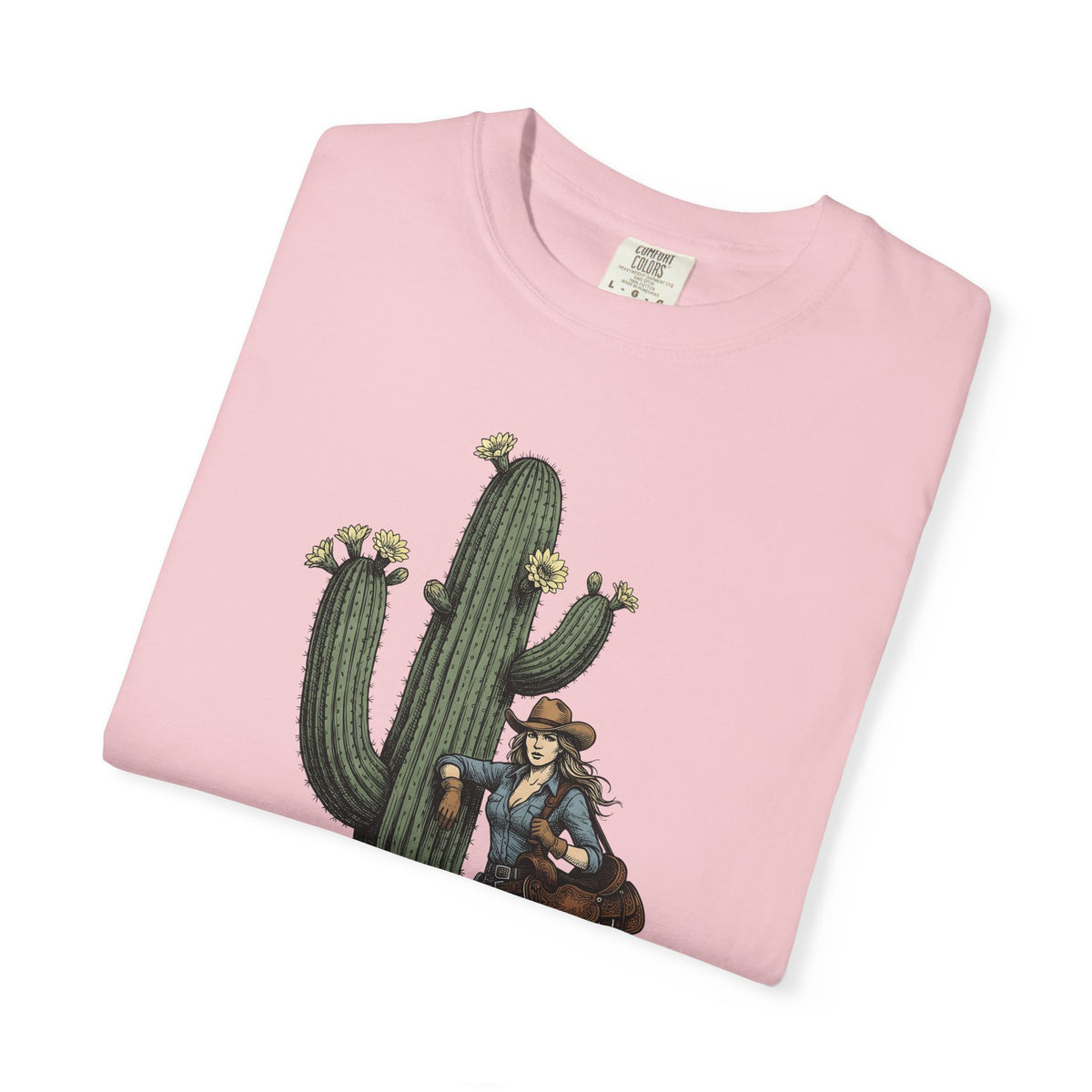 Cowgirl Cactus Cowgirl Ranch Gift Western Prickly Pear Cowboy Fan Rodeo Farm Vintage Saddle T-Shirt