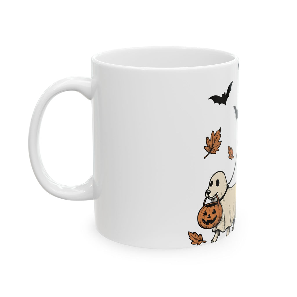 Dog Skeleton Costume Mug Halloween Animals Gift Women Scary Mug Dog Skeleton Mug Horror Fan Spooky Mug Creature Graphic Hand Drawn