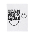 Smiley Face Teachers School Gift Playful Emoji Educator Enthusiast Fun Classroom Retro Bold Text Blanket