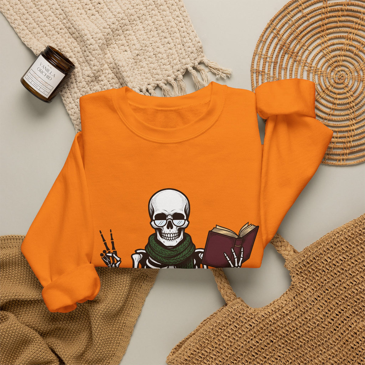 Skull Story Sweatshirt Funny Fall Gift Women Cartoon Sweatshirt Skull Sweatshirt Humor Fan Comic Sweatshirt Autumn Graphic Classic Wild Mushrooms Sweatshirt