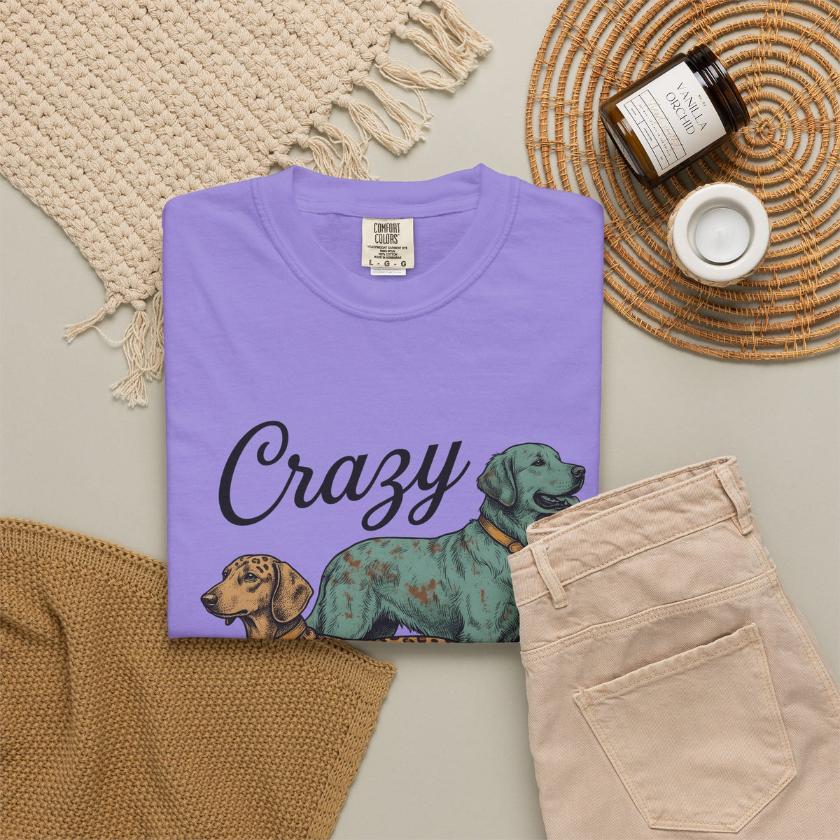 Dog Duo T-Shirt Dog Mom Pets Gift Women Vintage T-Shirt Canine T-Shirt Dog Mom Fan Retro T-Shirt Animal Graphic Hand Drawn Leopard Print T-Shirt