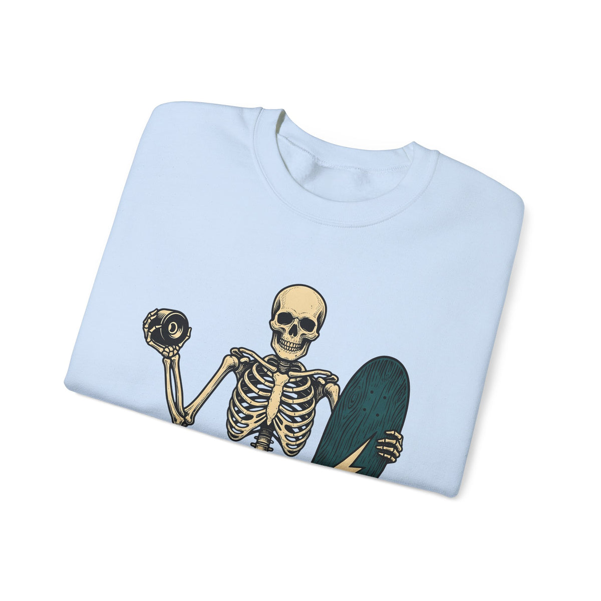 Bony Skateboarder Sweatshirt Sports Training Gift Women Line Art Sweatshirt Skateboarder Sweatshirt Athlete Enthusiast Illustration Design Workout Classic