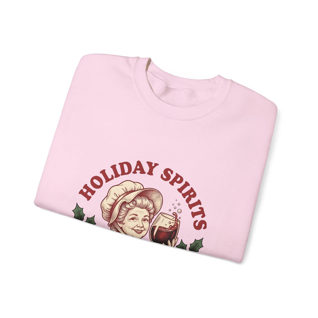 Cheerful Woman Wine Sweatshirt Christmas Fun Gift Women Cartoon Sweatshirt Wine Sweatshirt Xmas Fan Comic Sweatshirt Humor Graphic Line Art Winter Greenery