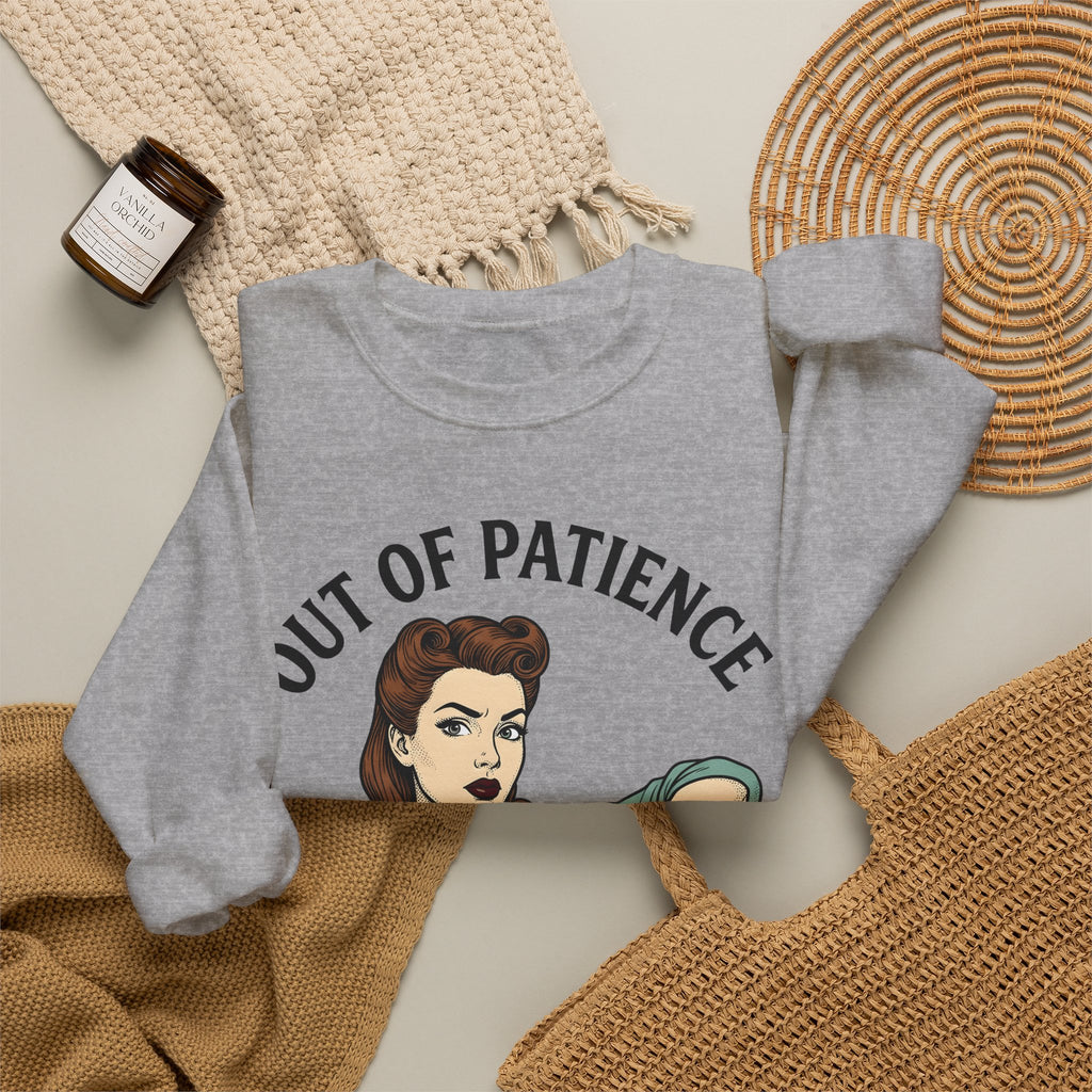 Old Fashioned Female Sweatshirt Moms Puns Gift Women Line Art Sweatshirt Vintage Lady Sweatshirt Motherhood Enthusiast Illustration Graphic Drawing Retro