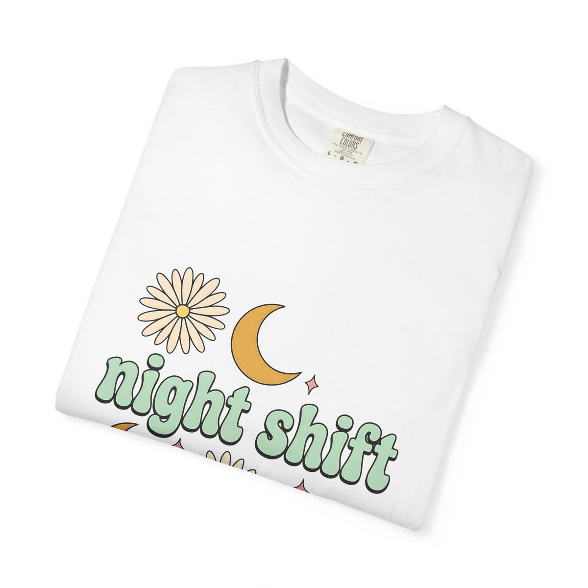 Moon Blossom Graphic T-Shirt Nurses Drink Gift Women Cartoon T-Shirt Flower T-Shirt