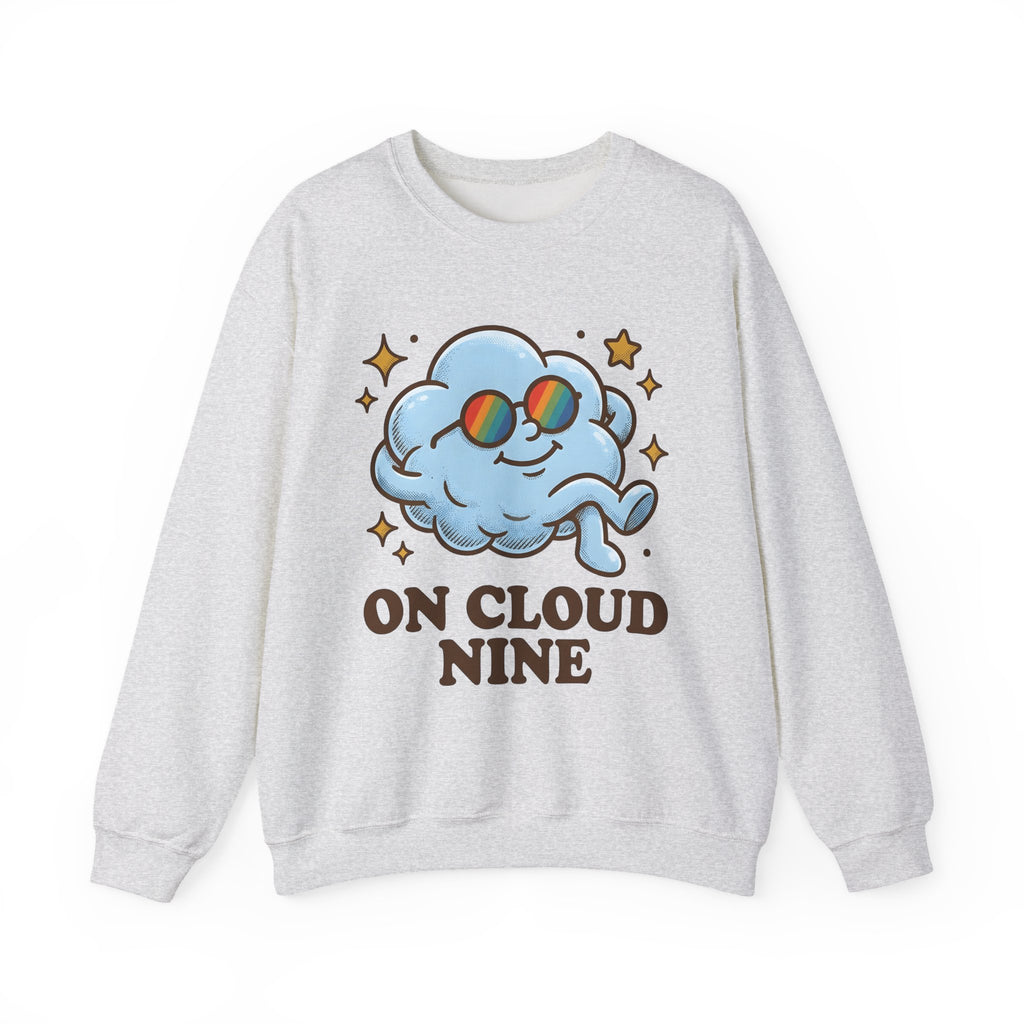 Smiling Cloud Boho Chic Inspiration Gift Comic Cloud Hippie Fan Cartoon Motivational Vintage Sweatshirt