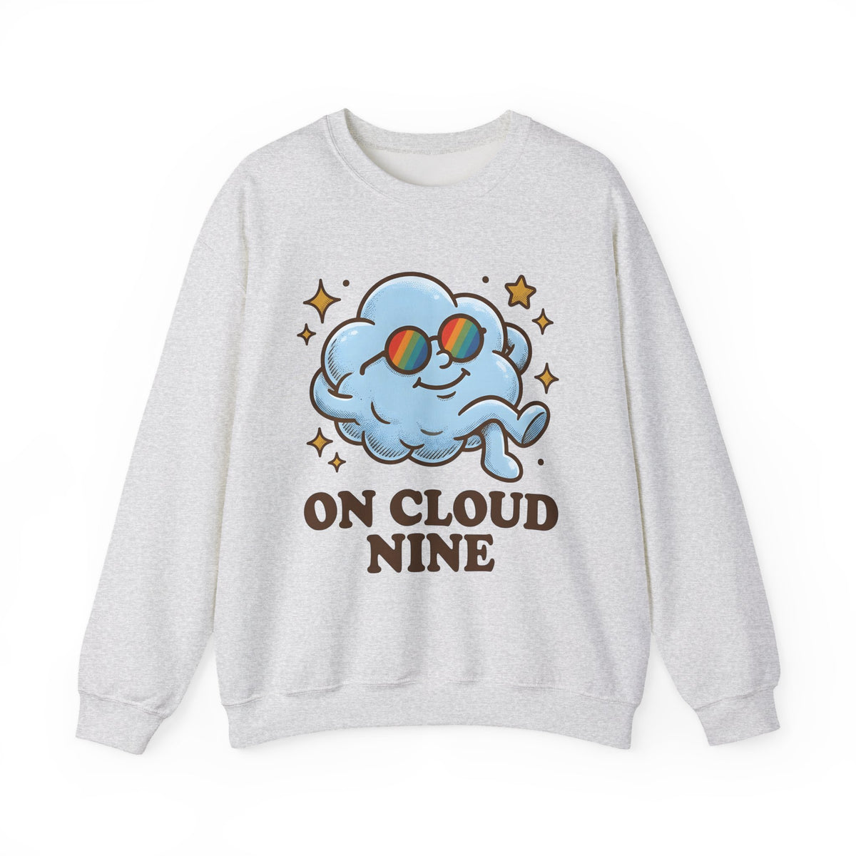 Smiling Cloud Boho Chic Inspiration Gift Comic Cloud Hippie Fan Cartoon Motivational Vintage Sweatshirt