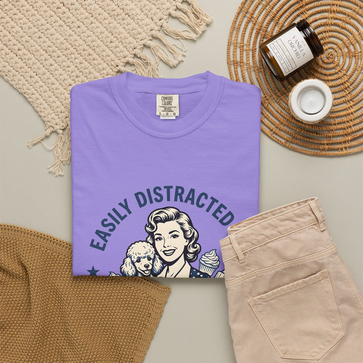 Lady Pup T-Shirt Dog Confectionery Gift Women Traditional T-Shirt Puppy T-Shirt Dog Fan Canine T-Shirt Candy Graphic Timeless Treats T-Shirt