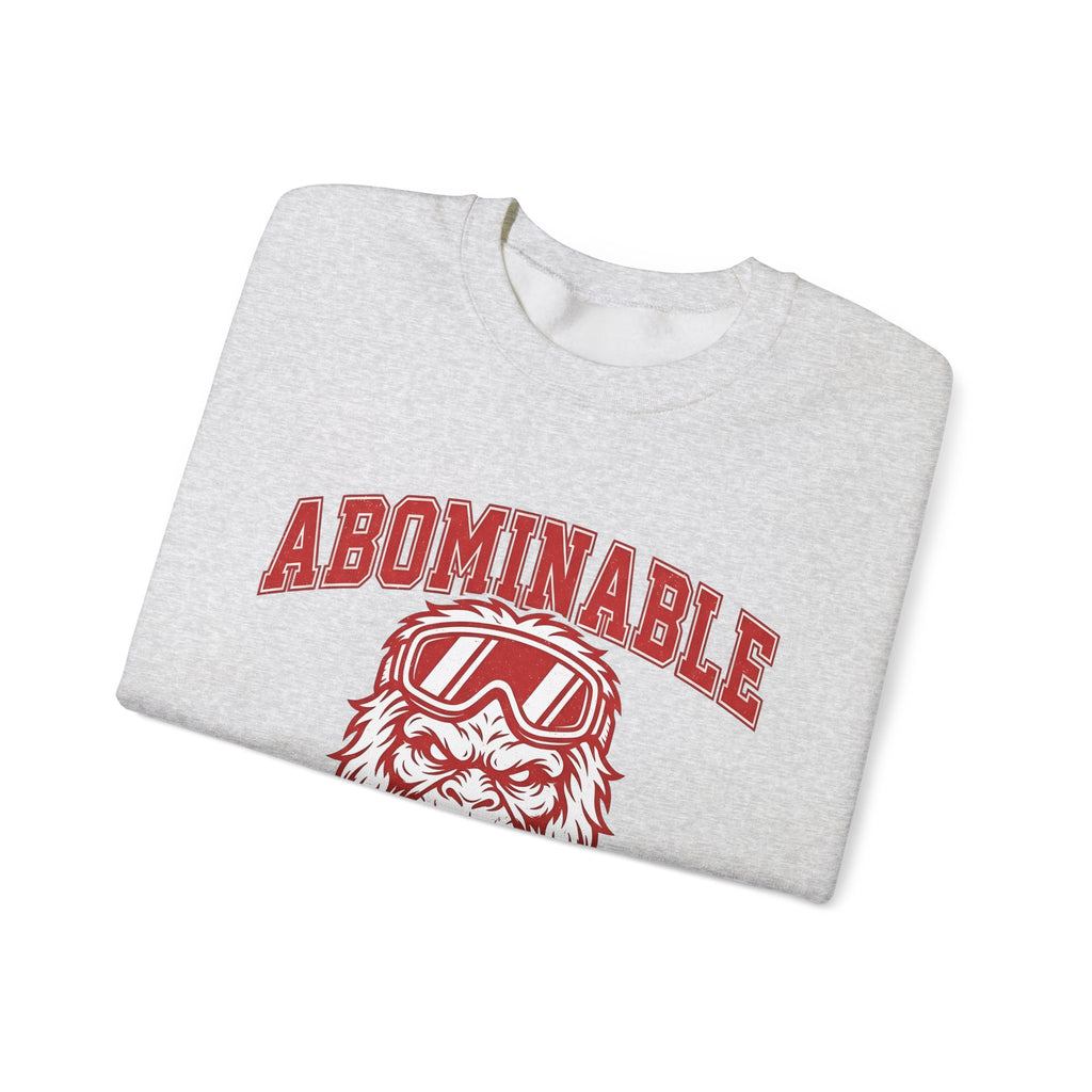 Abominable Snowman Face Sweatshirt Christmas Cold Gift Women Strong Sweatshirt Yeti Sweatshirt Xmas Fan Vintage Sweatshirt Frosty Graphic Antique Snow Goggles