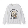 Persian Cat Coffee Sweatshirt Coffee Animals Gift Women Hand Drawn Sweatshirt Persian Cat Sweatshirt Coffee Fan Illustrated Sweatshirt Pet Graphic Vintage Iced