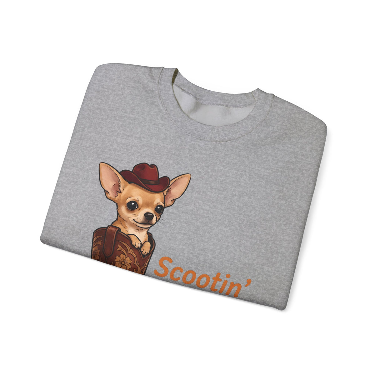 Chihuahua Cowboy Sweatshirt Dog Country Gift Women Hand Drawn Sweatshirt Puppy Sweatshirt Dog Fan Illustrated Sweatshirt Country Graphic Rustic Cowboy Boot