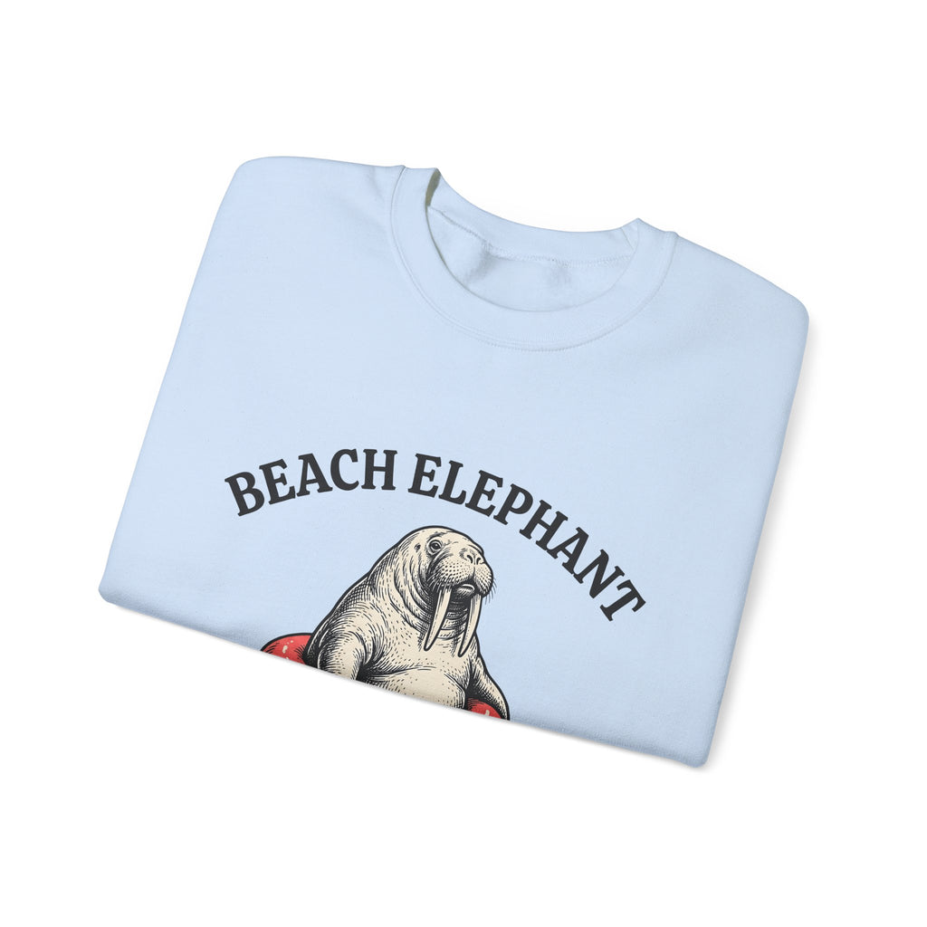 Walrus Floatie Sweatshirt Funny Animal Gift Women Hand Drawn Sweatshirt Inflatable Sweatshirt Humor Fan Illustrated Sweatshirt Creature Graphic Vintage Swim