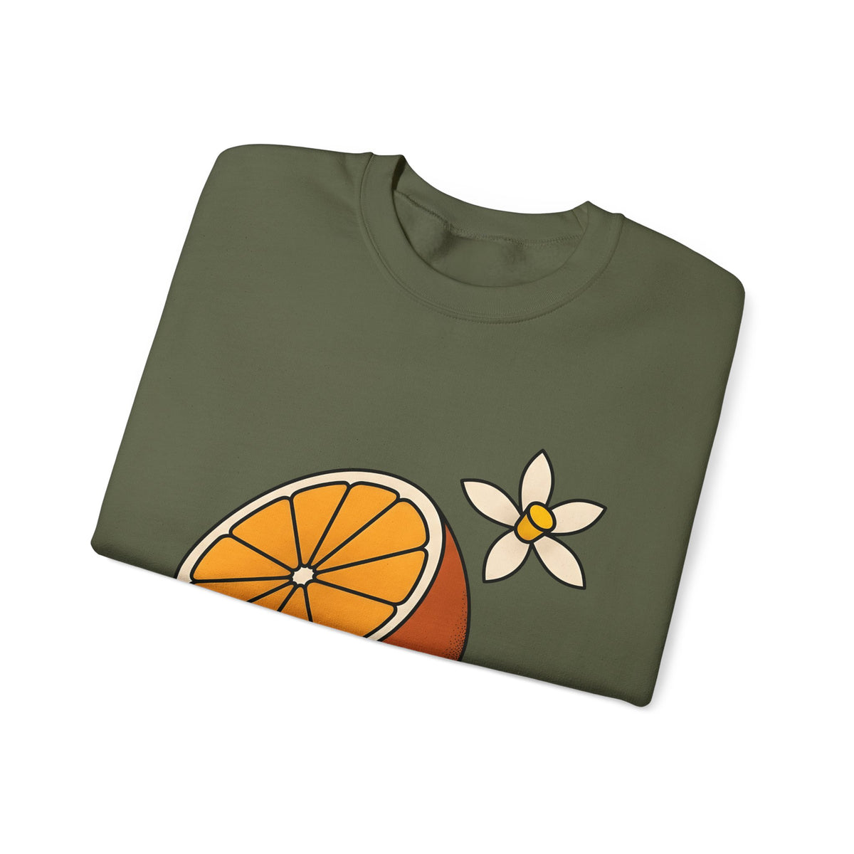 Tangerine Segment Sweatshirt Boho Chic Gardening Gift Women Modern Sweatshirt Mandarin Sweatshirt Bohemian Fan Contemporary Sweatshirt Gardener Graphic Classic