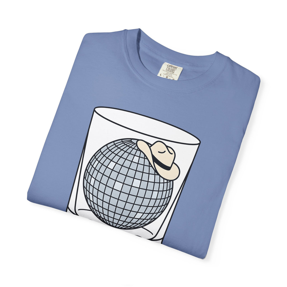 Disco Ball Glass T-Shirt Cowgirl Festivity Gift Women Cartoon T-Shirt Mirror Ball T-Shirt Rodeo Fan Comic T-Shirt Party Graphic Hand Drawn Cowboy