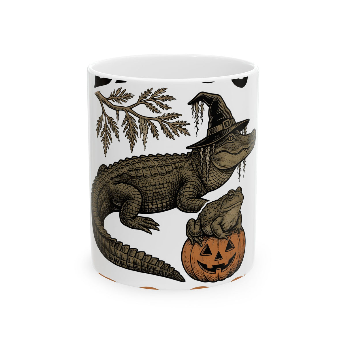 Alligator Frog Pumpkin Mug Halloween Animal Gift Women Vintage Mug Toad Mug Horror Fan Retro Mug Creature