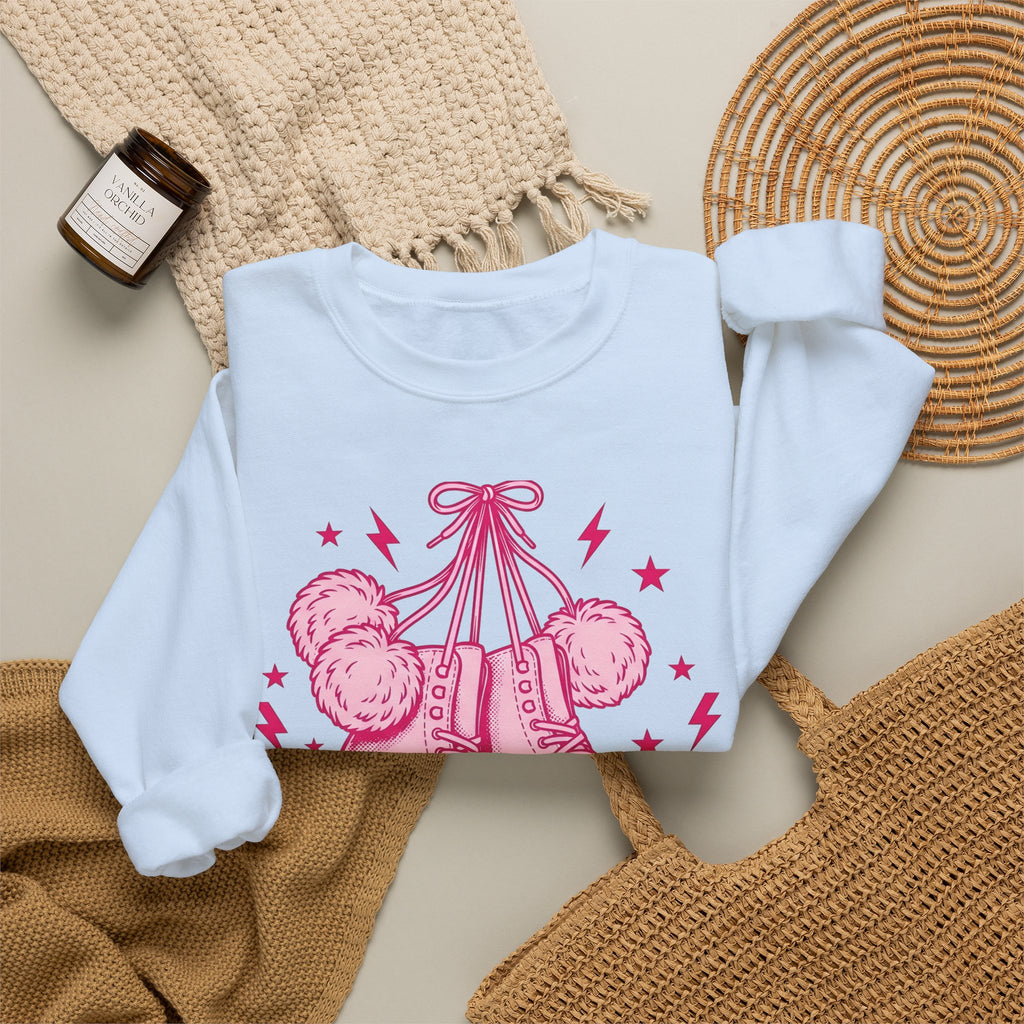 Ice Boots Sweatshirt Holiday Frost Gift Women Hand Drawn Sweatshirt Winter Boots Sweatshirt Christmas Fan Cold Weather Sweatshirt Frosty Graphic Sketch Fluff
