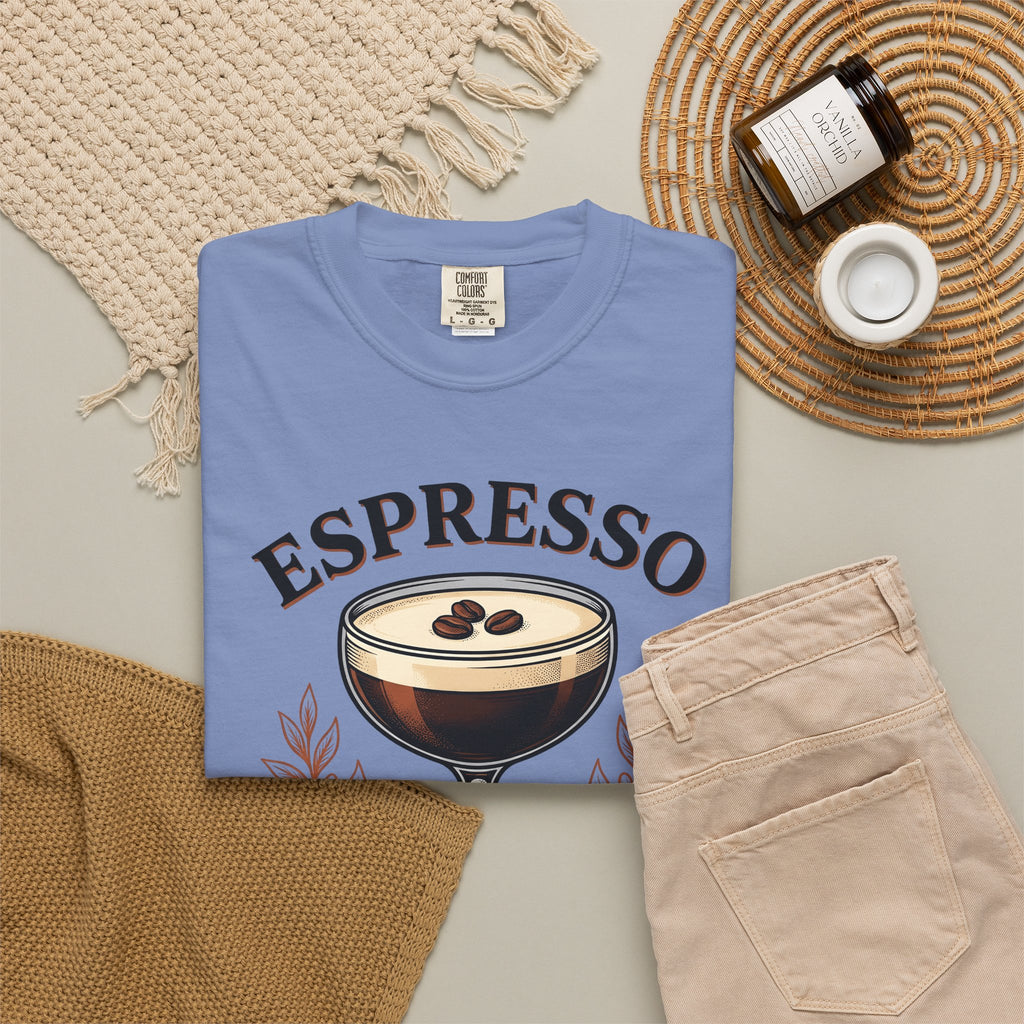 Espresso Martini T-Shirt Coffee Liquor Gift Women Retro T-Shirt Martini T-Shirt Coffee Fan Cocktail T-Shirt Alcoholic Drink Graphic Sketch Coffee