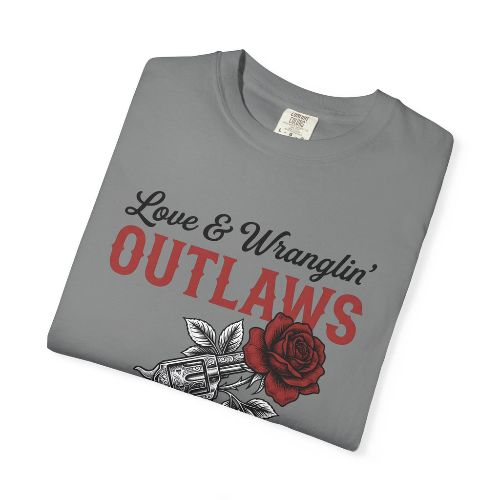 Six Shooter Rose T-Shirt St. Valentine's Day Western Wear Gift Women Antique T-Shirt Rose T-Shirt Valentine Fan Vintage T-Shirt Cowboy Graphic