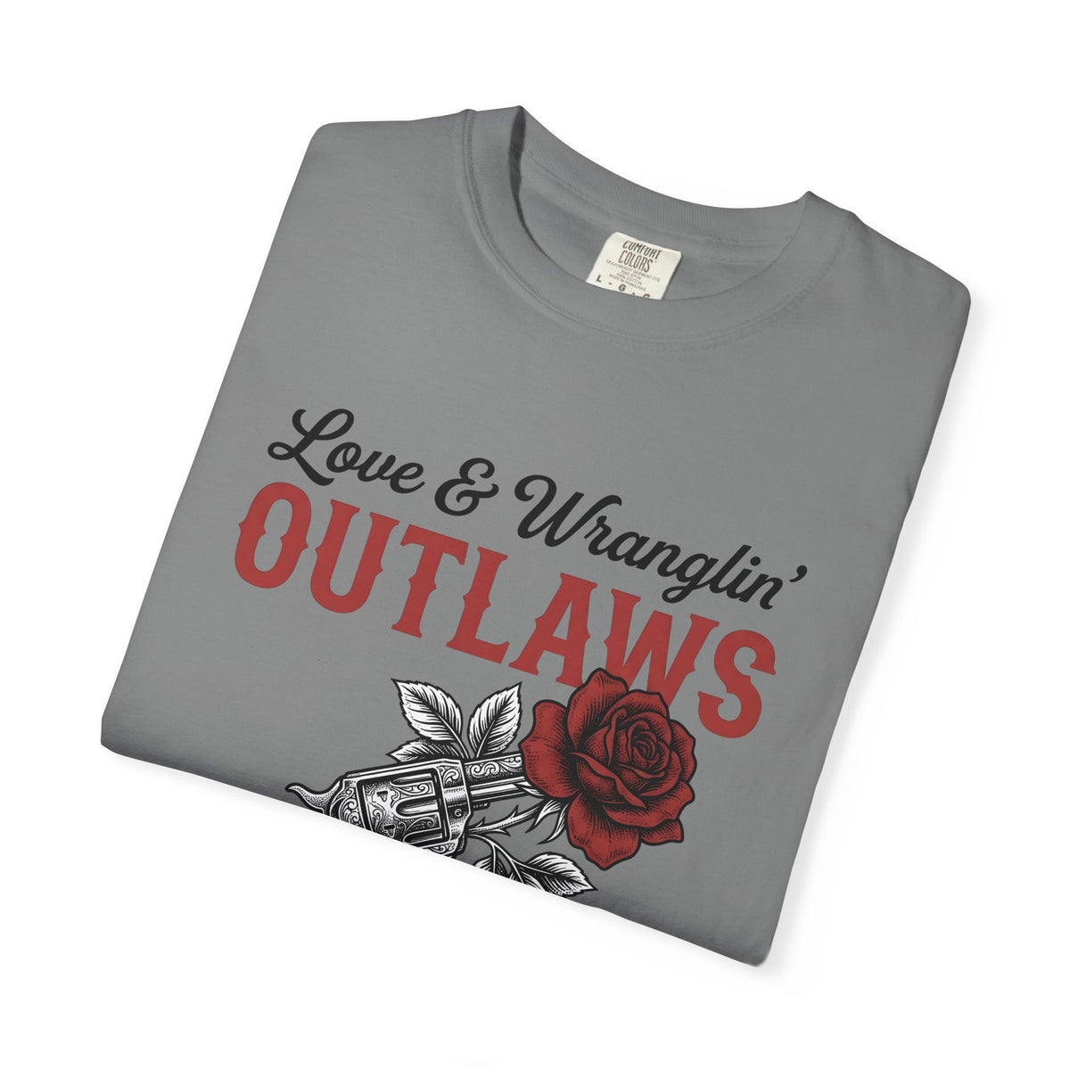 Six Shooter Rose T-Shirt St. Valentine's Day Western Wear Gift Women Antique T-Shirt Rose T-Shirt Valentine Fan Vintage T-Shirt Cowboy Graphic