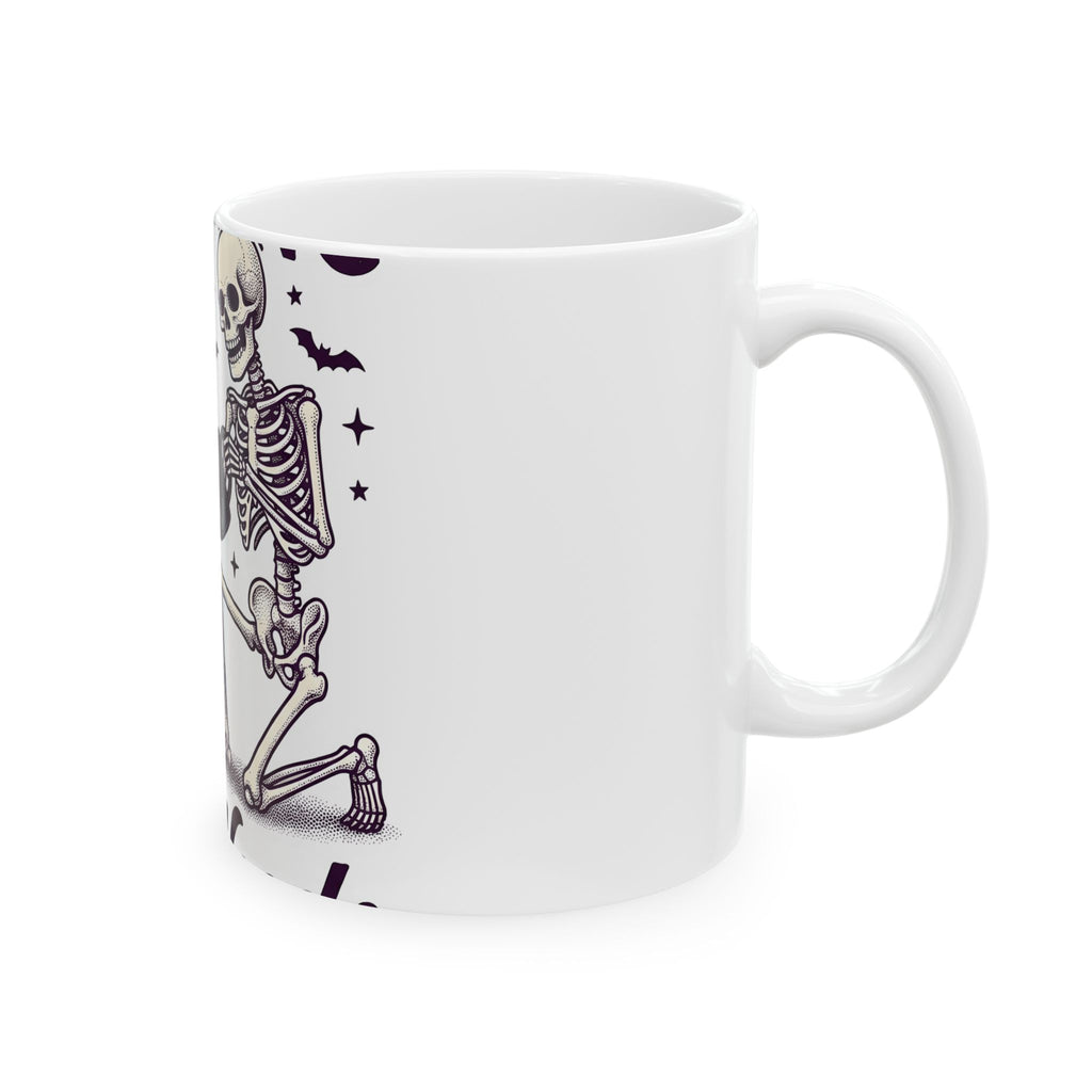 Skeleton Plant Halloween Spooky Gift Vintage Bone Plant Mug